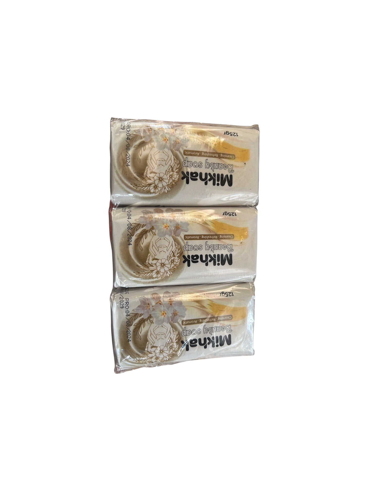 Mikhak beauty soap cleaner , Refresher and aromatic 125 grams  pack of 3 soaps