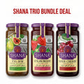 Shana Trio  Bundle Deal – 3-Jar Artisanal Bundle: Fig (Estahban), Sour Cherry & Strawberry (290g Each)