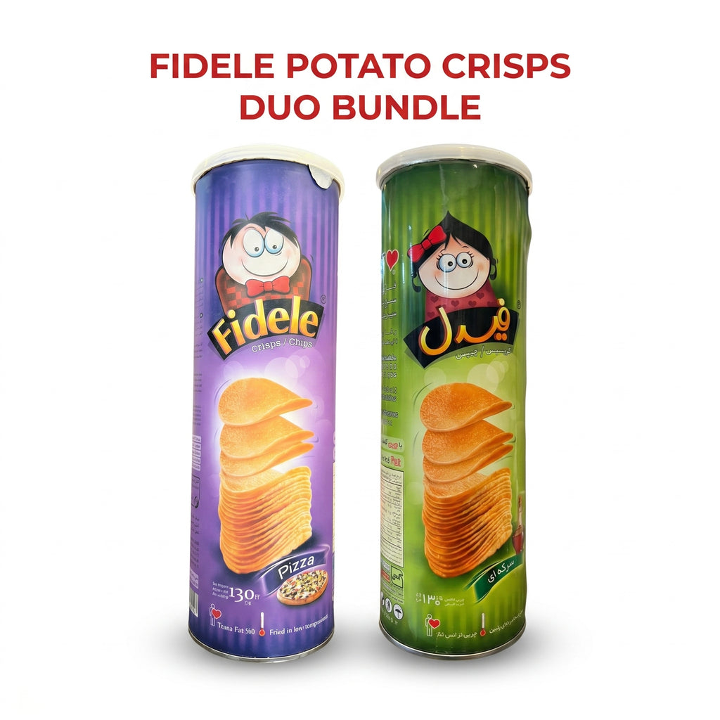 Fidele Potato Crisps Duo Bundle – Pizza + Zesty Vinegar (2 x 130g)