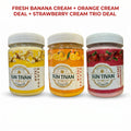 Sun Tivan Edible Cream Trio – Strawberry, Orange & Banana Flavor Spreads Bundle (3 x 400g)
