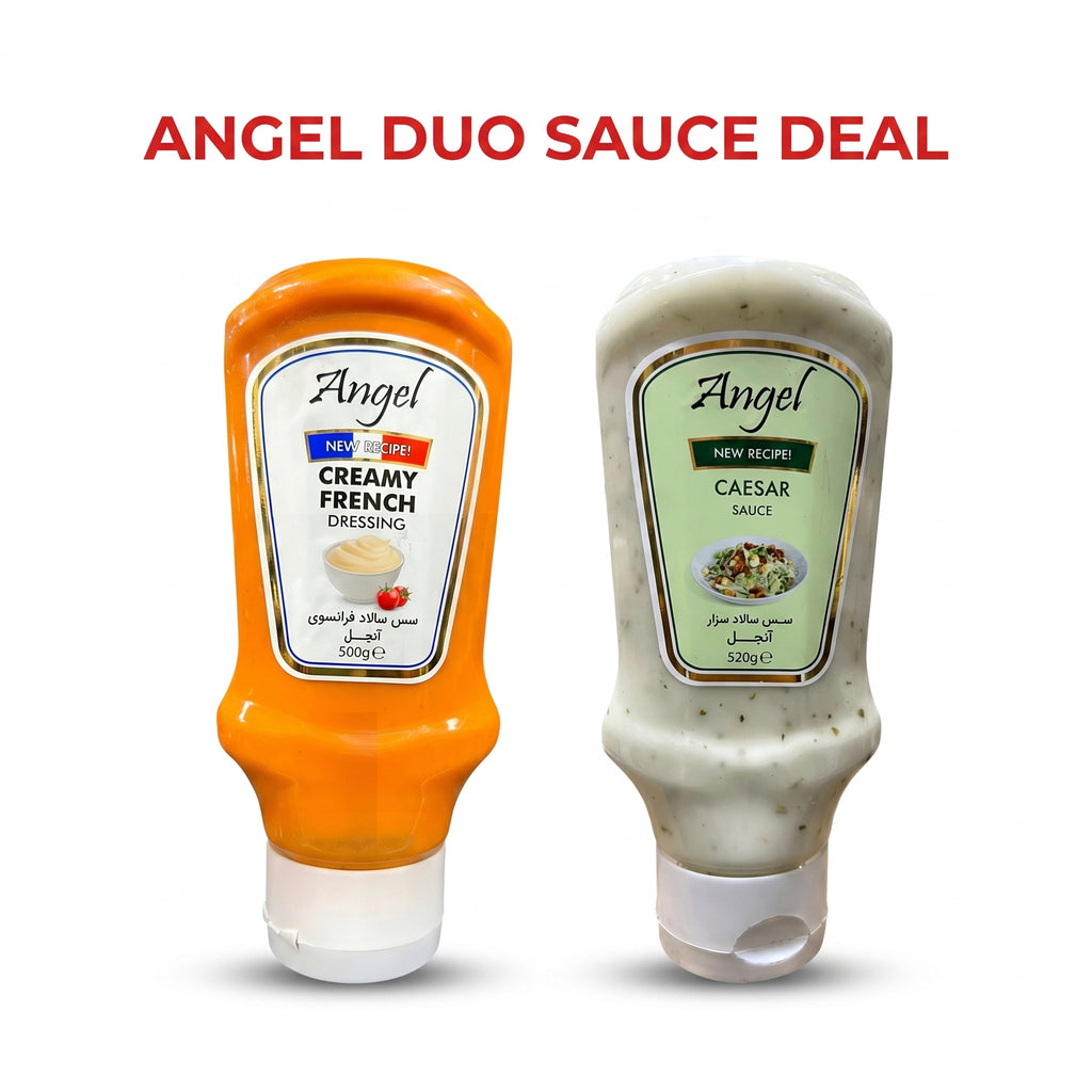 Angel Duo Pack  – 2-Pack Sauce Bundle: Creamy French Dressing & Real Ceaser Sauce (1kg +Variety Set)