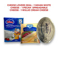 Dairy Essential Trio – 3-Pack : Willie Cream Cheese (200g) + Mihan White Cheese (210g) + Pegah Spreadable Cheese (180g) - 590g