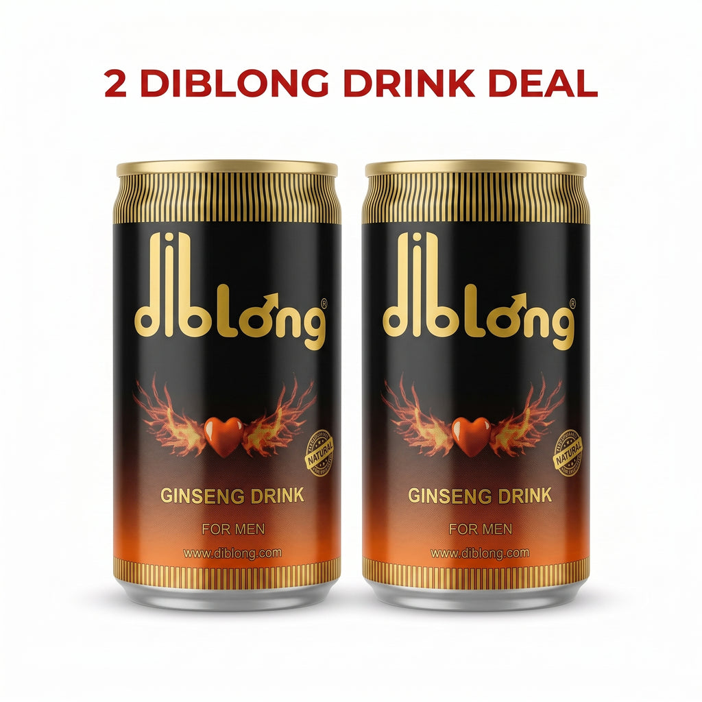 Diblong Power Duo – 2-Pack Performance Energy Set: Premium Ginseng Vitality Drink for Men (150ml x 2)