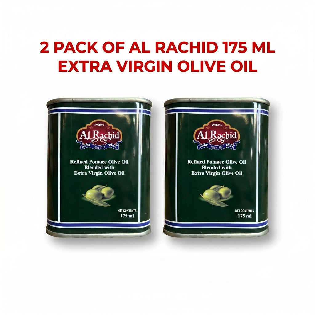 Al Rachid EXTRA VIRGIN Olive Oil  – Premium Refined Pomace & Extra Virgin Olive Oil (175ml x 2 Pack Bundle)