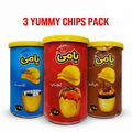 Premium Yummy Chips Variety Pack (3-Pack) – Classic, Ketchup, and BBQ Flavors (80g Each)