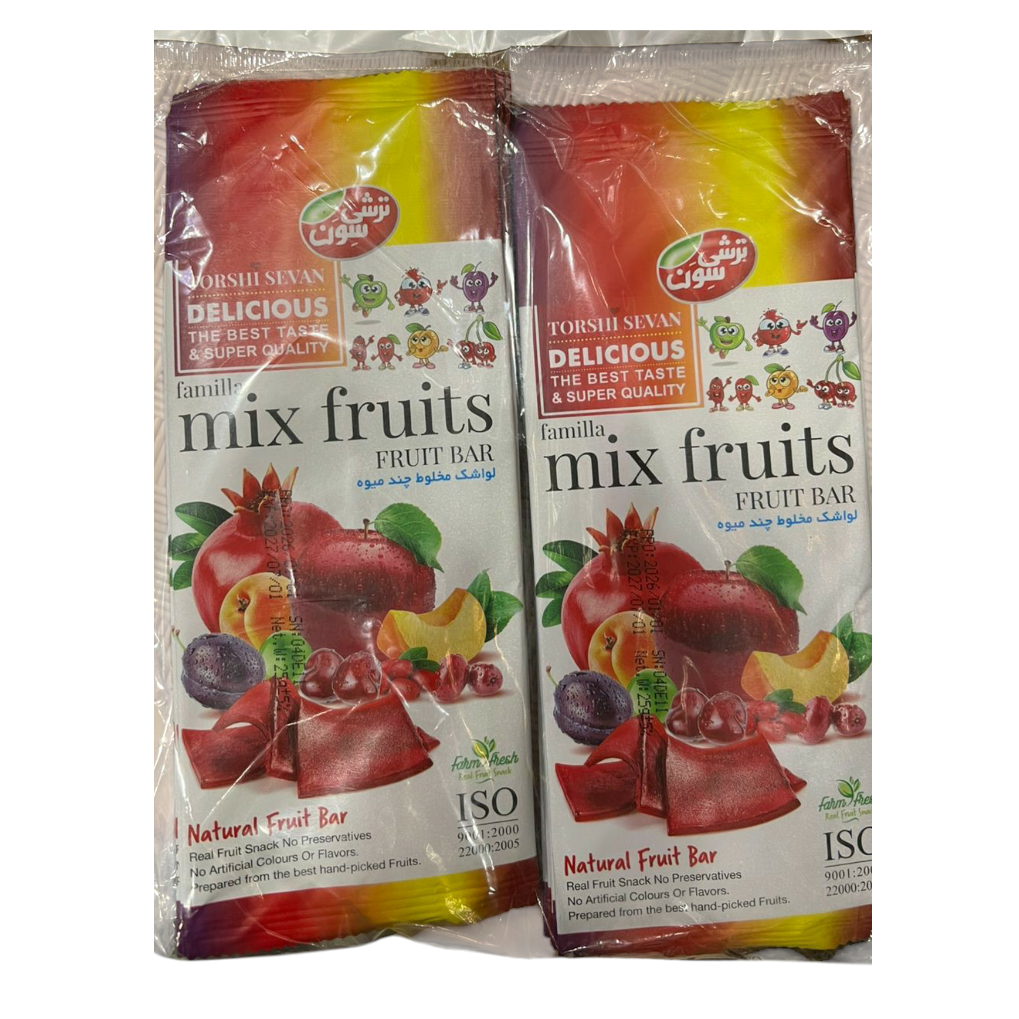 Torshi Sevan Familla Mix Fruits Fruit Bar – All-Natural Lavashak (Pack of 20)