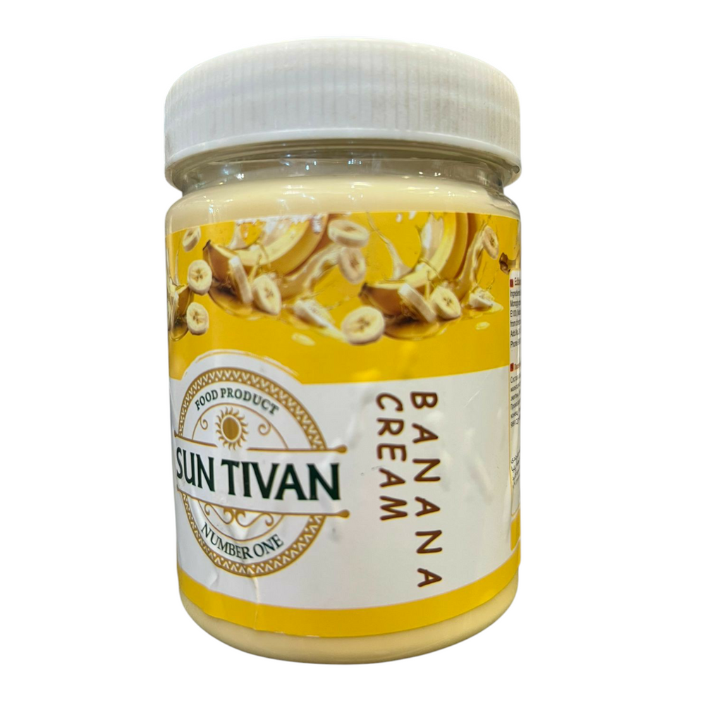 Sun Tivan Banana Cream Spread - Smooth & Gourmet Edible Cream, 400g Jar