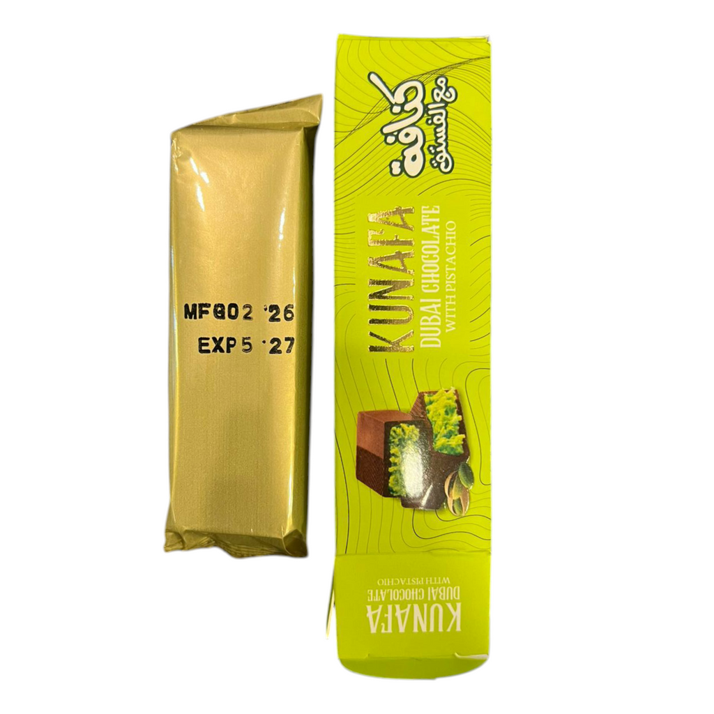Kunafa Dubai Chocolate with Pistachio – Six Pack Gourmet Bars (240g)