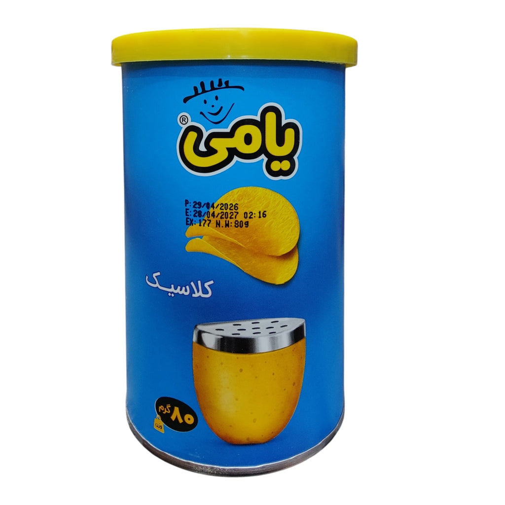 Yummy Premium Classic Stackable Potato Chips – 40% Less Fat Lightly Salted Crisps-(80 G )