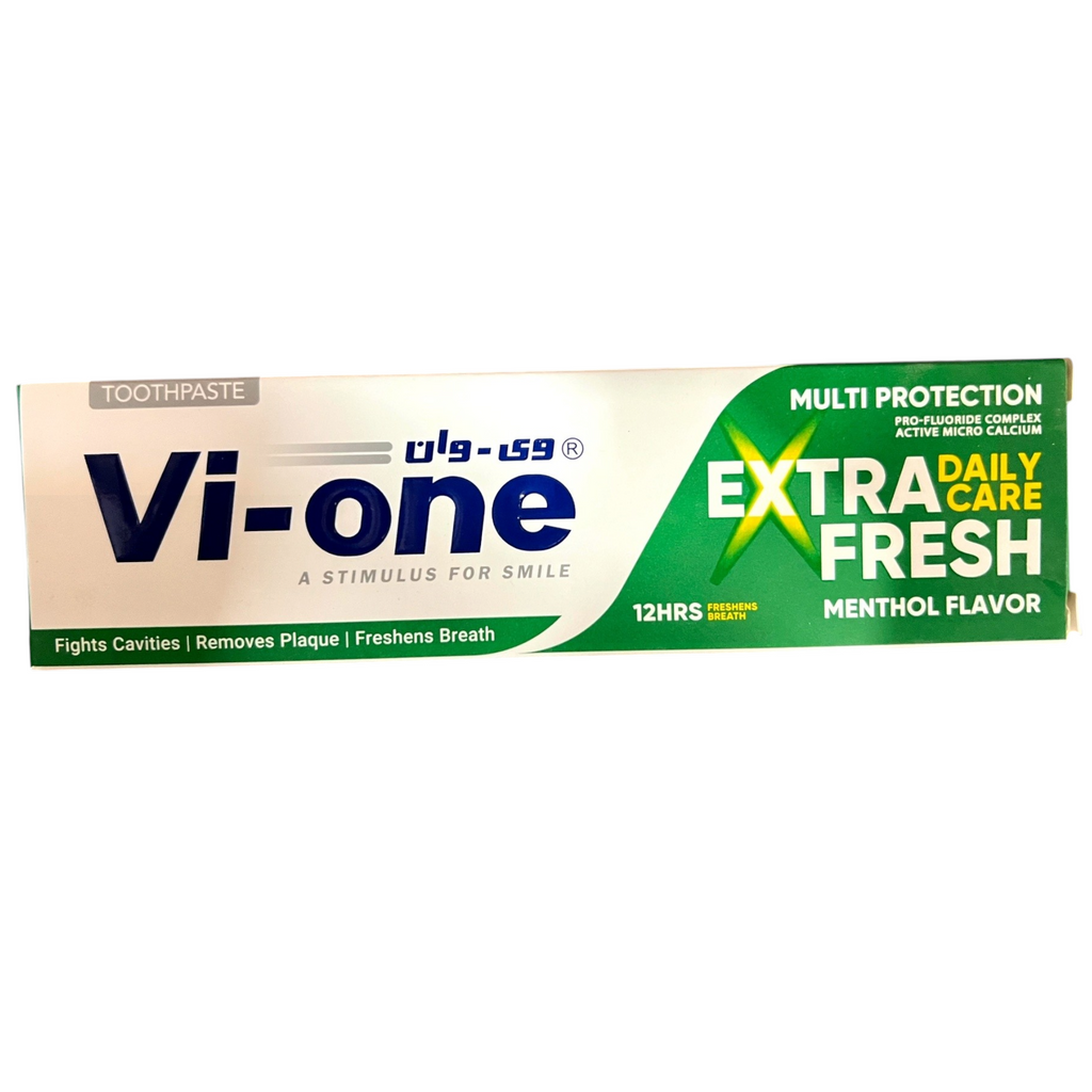 Vi-One Extra Fresh Multi-Protection Toothpaste | Pro-Fluoride Complex & Menthol Breath Therapy (130g)