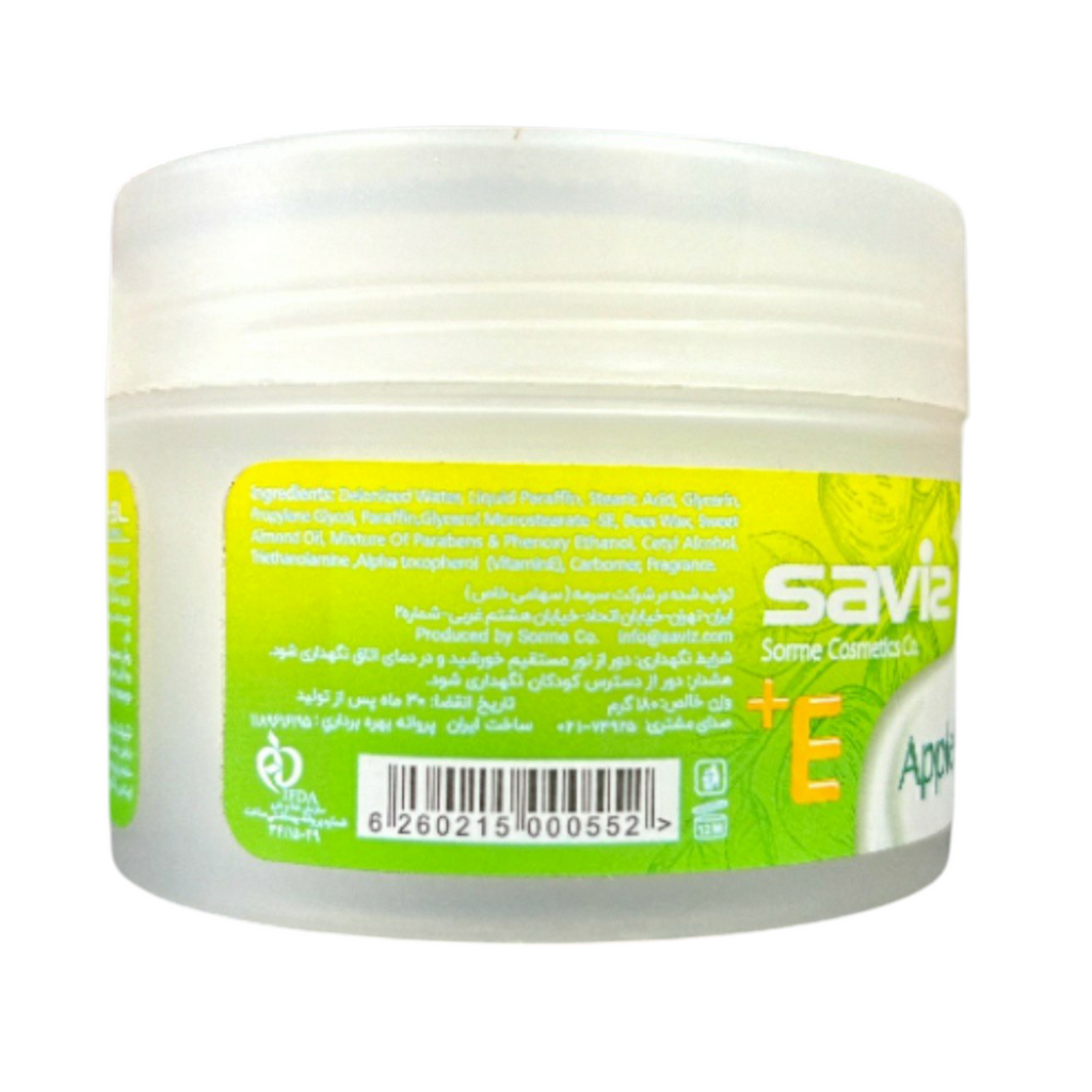 Savia Apple + Vitamin E Moisturizing Soft Cream | Fast-Absorbing Hand & Face Hydration (180g)