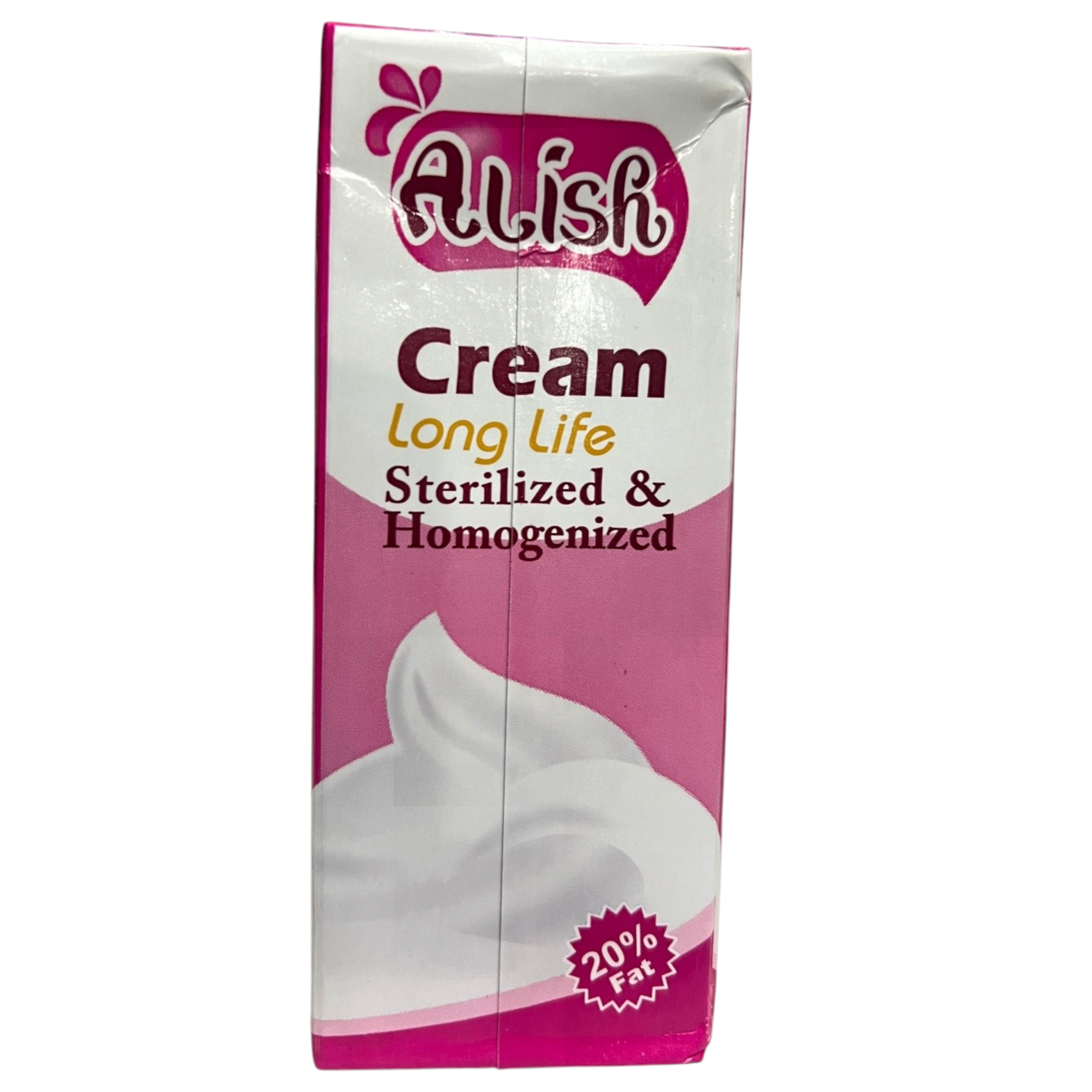 Alish Long Life Sterilized Cream  – Premium 20% Fat UHT Cream for Cooking & Desserts (200ml)