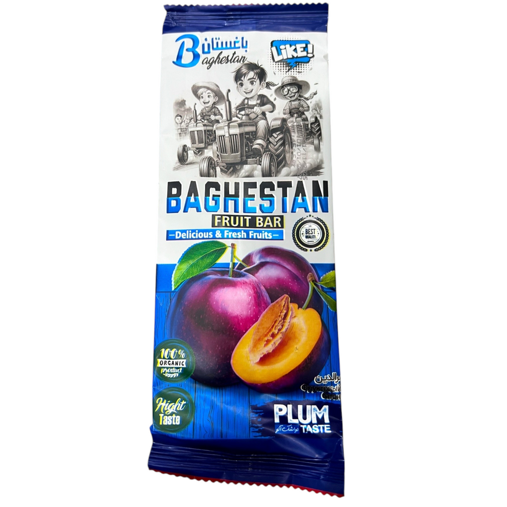 4-Pack - Baghestan Gourmet Organic Fruit Bar Variety Pack | 100% Natural Fruit Leather | Plum, Sour Cherry, Berry, & Apricot | Artisanal Snacks