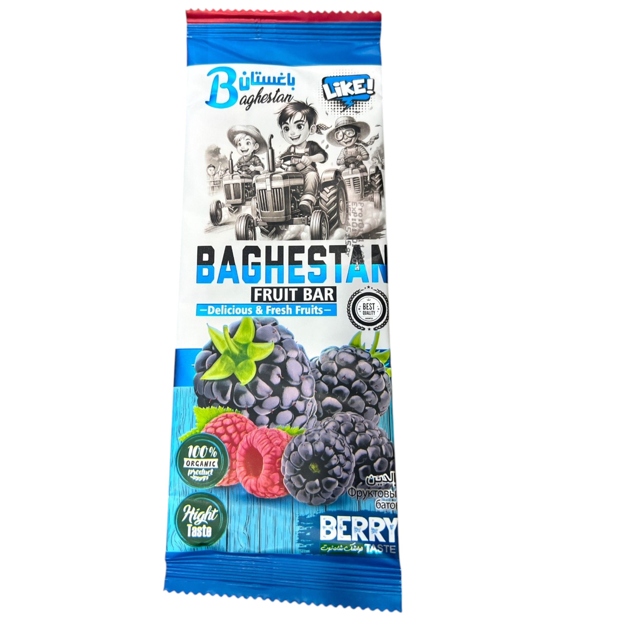 4-Pack - Baghestan Gourmet Organic Fruit Bar Variety Pack | 100% Natural Fruit Leather | Plum, Sour Cherry, Berry, & Apricot | Artisanal Snacks