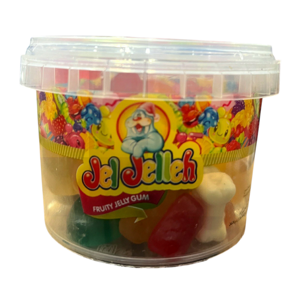 Jel Jelleh Premium Fruity Jelly Gums (150g) – Assorted Fruit Shapes & Flavors | Soft, Chewy Halal Gelatin Treats