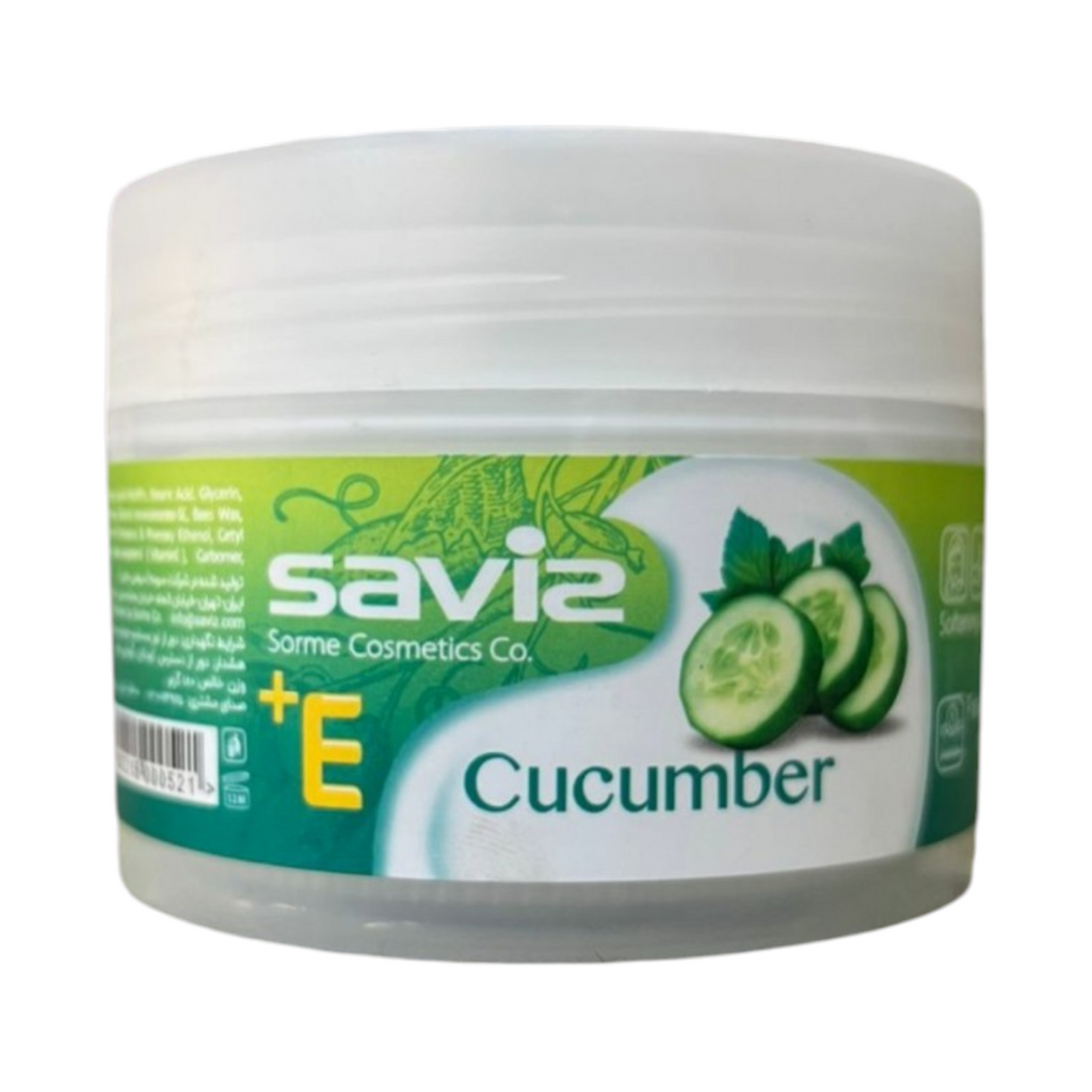 Saviz Cucumber & Vitamin E Face & Hand Cream | Intensive Softening & Moisturizing – 180g