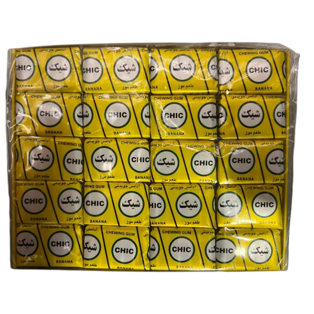 Chic Premium Banana Flavored Chewing Gum Multipack Bulk Box – 310g (40 PIECES)