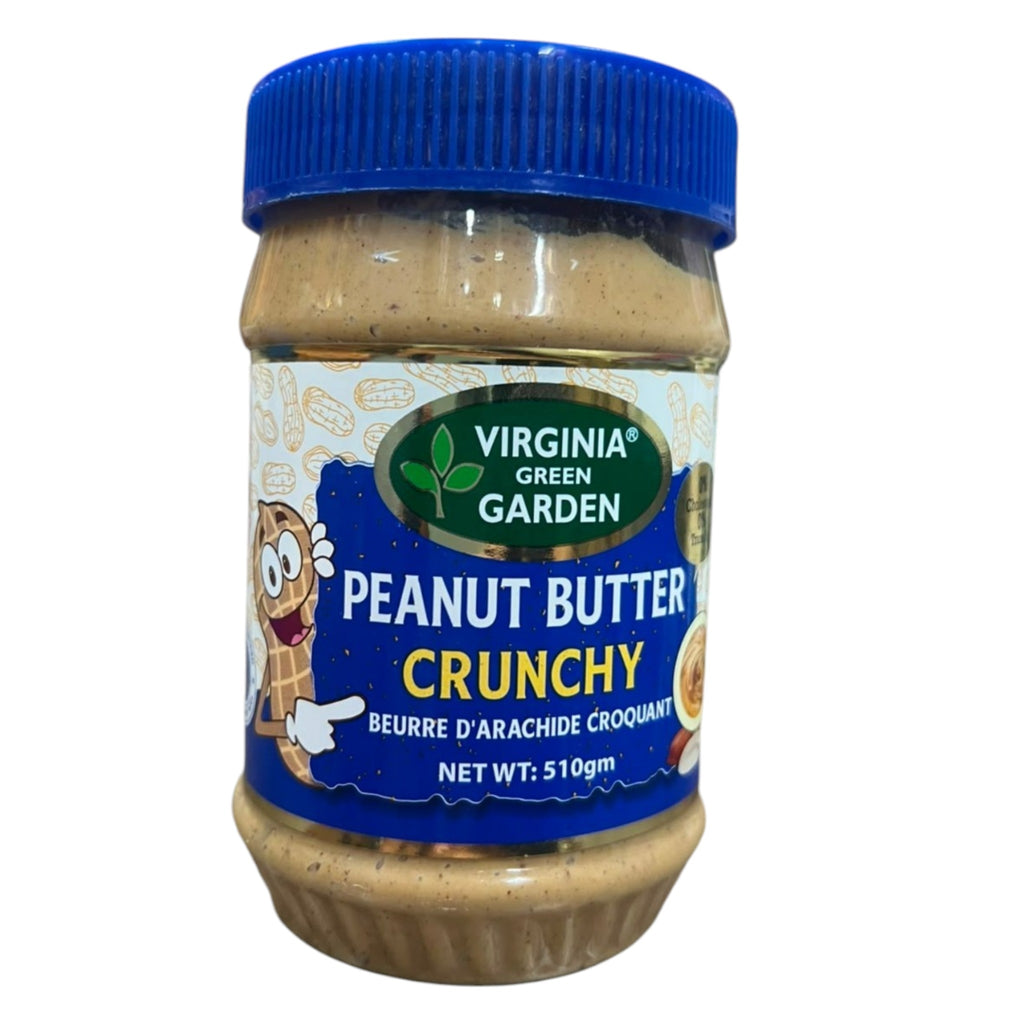 Virginia Green Garden Crunchy Peanut Butter (510g / 18oz) – Zero Cholesterol & High Protein