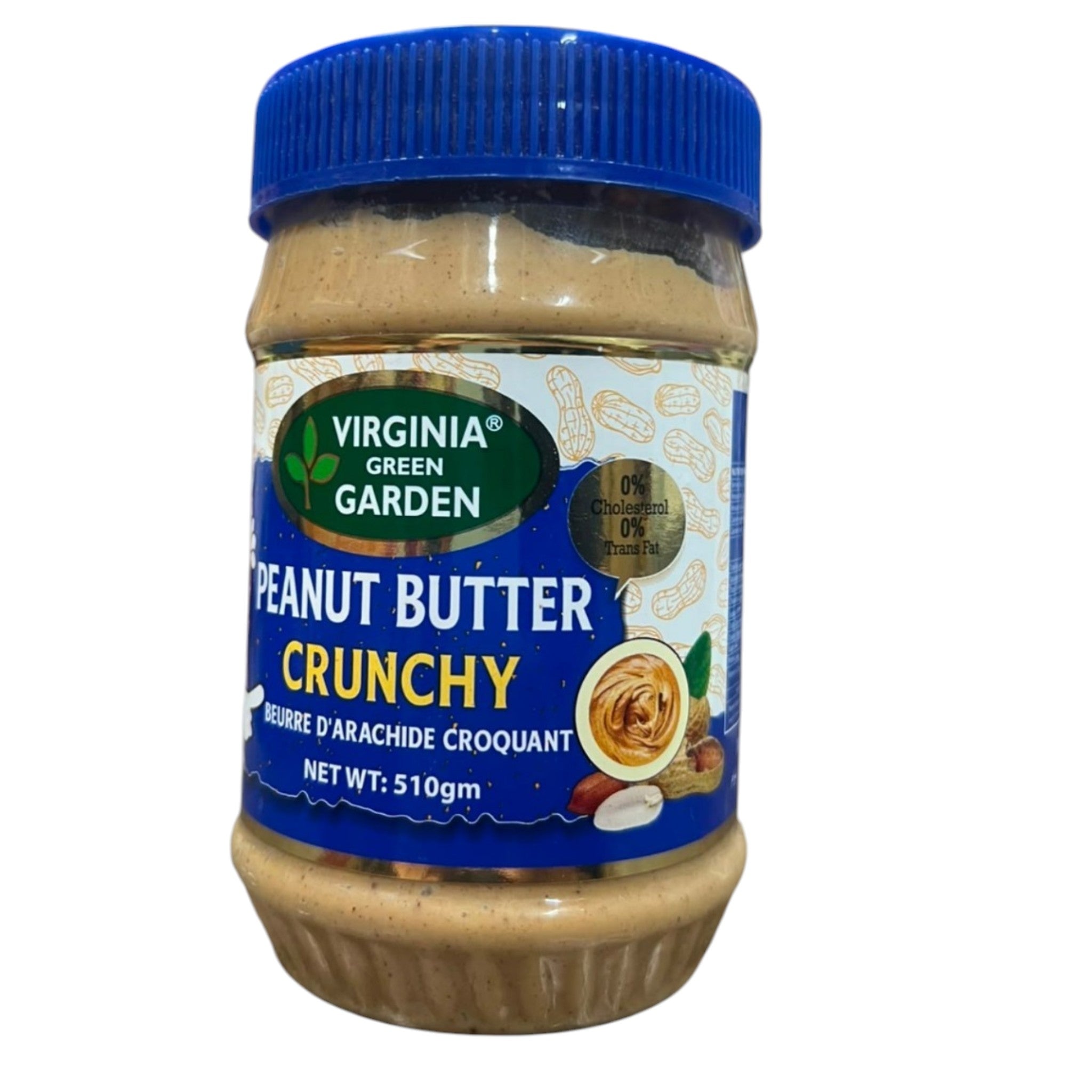 Virginia Green Garden Crunchy Peanut Butter (510g / 18oz) – Zero Cholesterol & High Protein