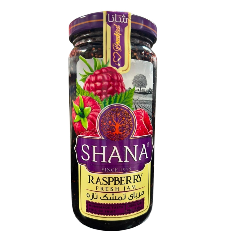 Shana Raspberry Fresh Jam 290g - Gourmet Iranian Fruit Preserve