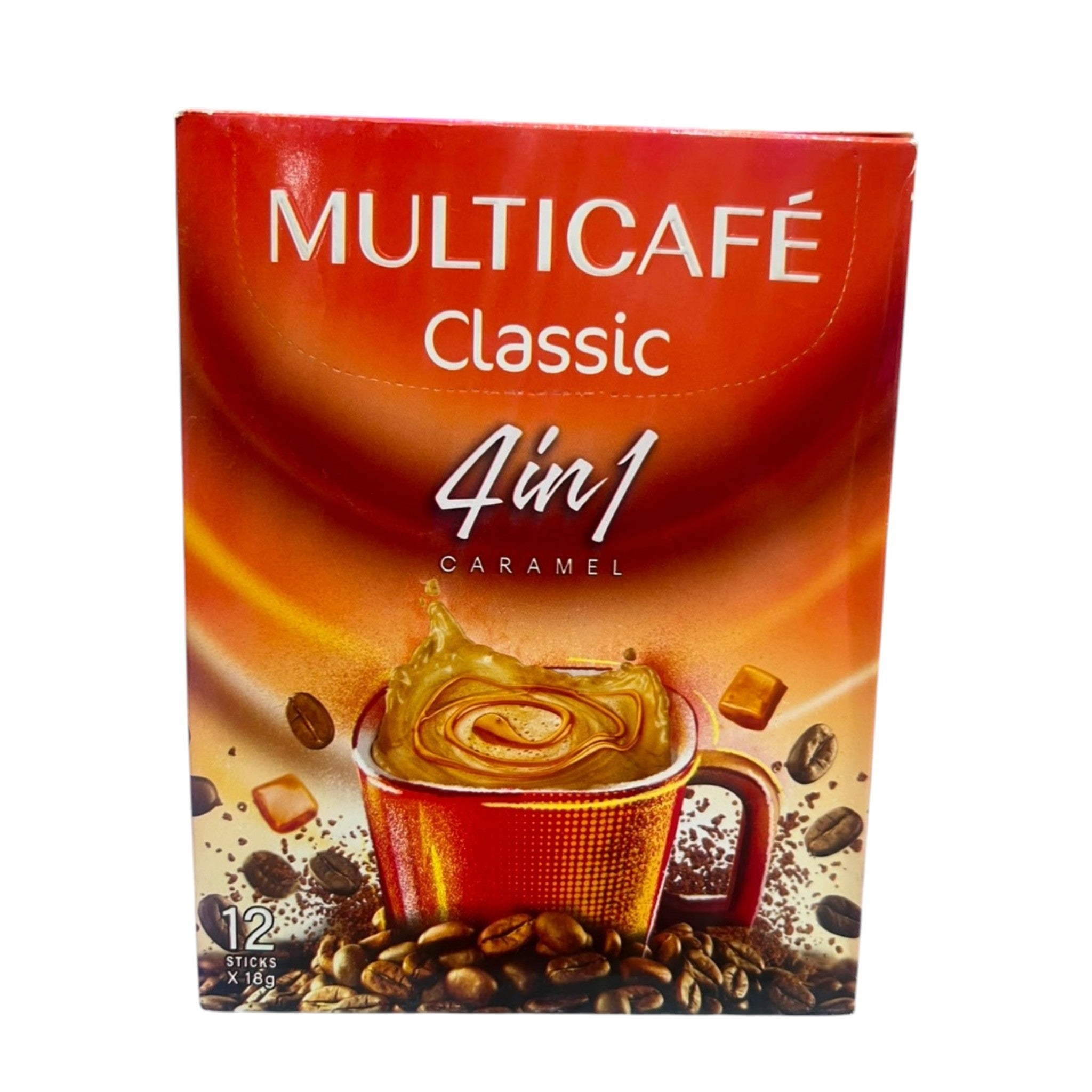 Multicafé Classic 4 in 1 Caramel Instant Coffee Mix 216g (12 Sticks x 18g)