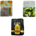 Premium Glowing Sheet Mask Trio | Sadoer Vitamin C, Veze Gold Hyaluronic & Bioaqua Algae Sheet Masks (Pack of 3)