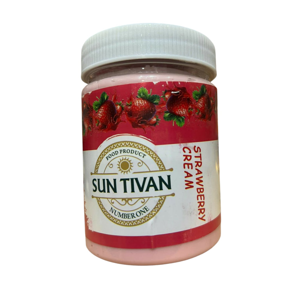 Sun Tivan Gourmet Strawberry Cream – Premium Smooth Fruit Spread (400g) | Creamy Confection for Breakfast & Desserts