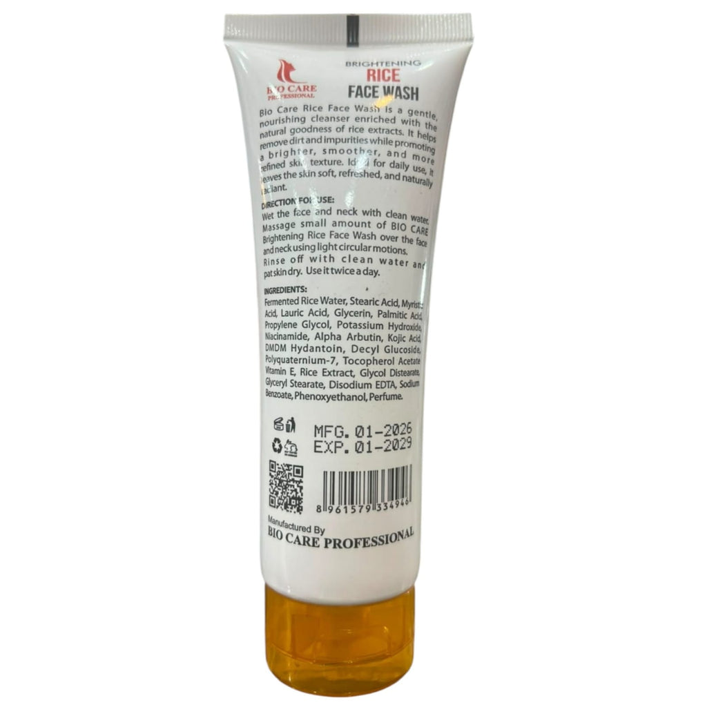 Bio Care Professional Brightening Rice Face Wash – Miracle Beauty Nourishing Cleanser (100ml)