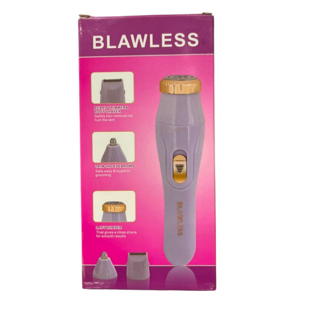 BLAWLESS 3-in-1 Rechargeable Women's Razor & Eyebrow Trimmer – Multi-Functional Electric Lady Shaver