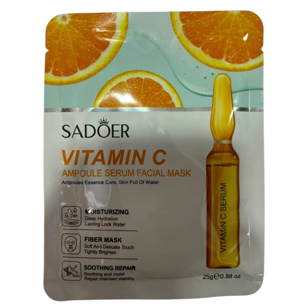 Premium Glowing Sheet Mask Trio | Sadoer Vitamin C, Veze Gold Hyaluronic & Bioaqua Algae Sheet Masks (Pack of 3)