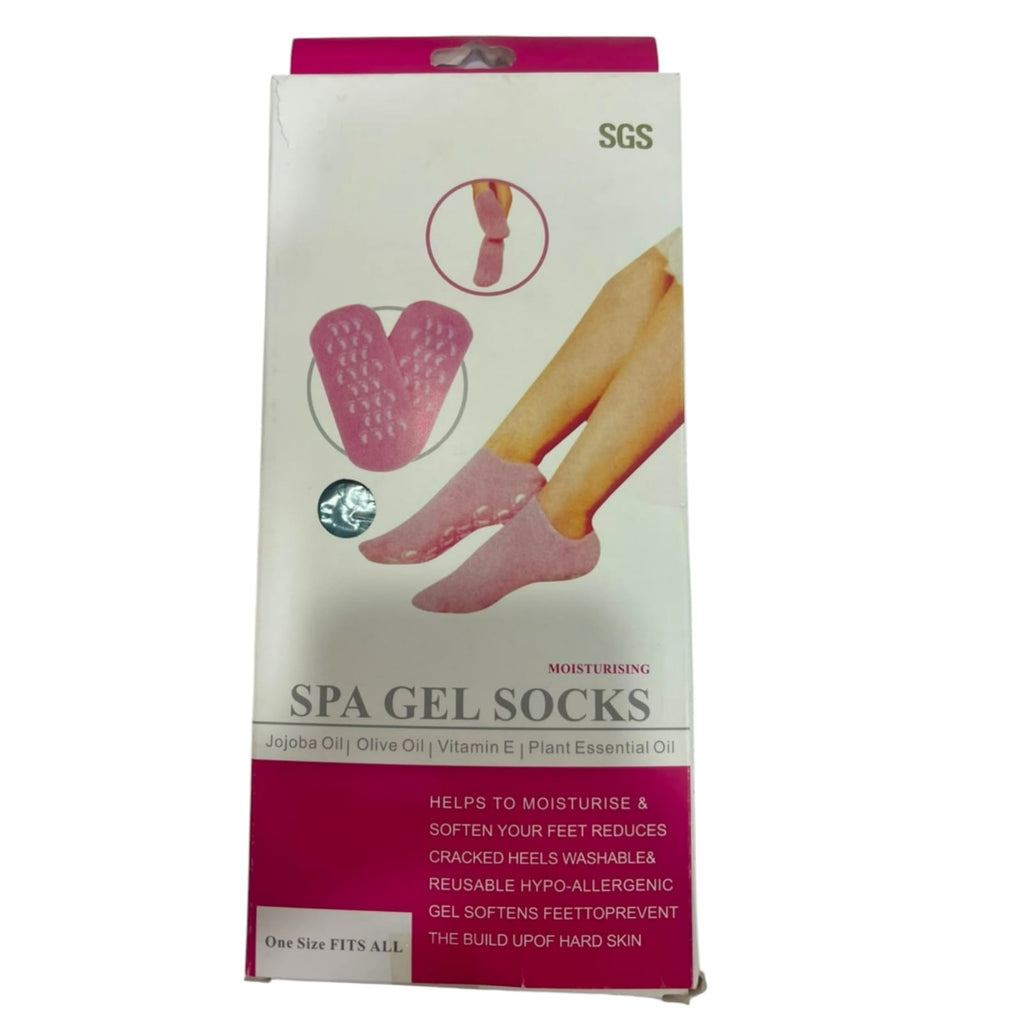 Moisturizing Spa Gel Socks – Deep Hydration Booties with Jojoba Oil, Olive Oil, & Vitamin E (One Size Fits All)