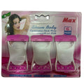 Max Shave Body 6-Piece Razor Set – Platinum-Coated Stainless Steel Single-Edge Razors