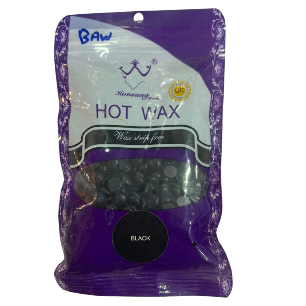 Konsung Beauty Professional Strip-Free Hot Wax Beans – Black Hard Wax Pellets (100g)