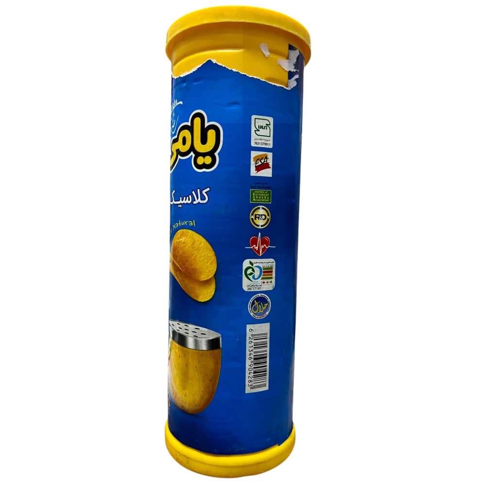 Yummy Premium Classic Stackable Potato Chips – All-Natural Crispy Salted Crisps (180g Canister)