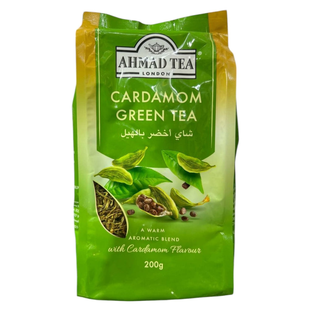 Ahmad Tea London Cardamom Green Tea – Loose Leaf Premium Blend (200g Bag)