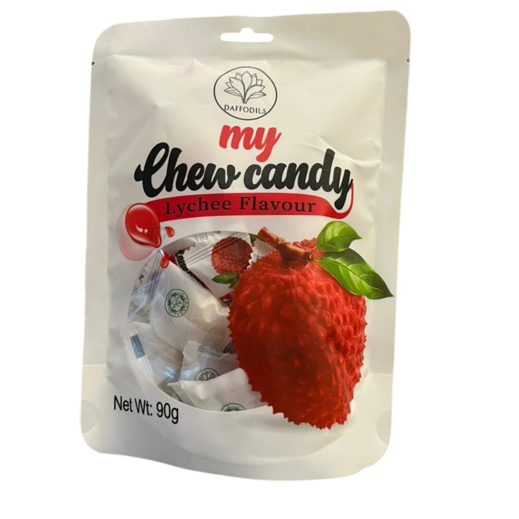 Daffodils Chew Candy Fruit Bundle (5-Pack) – Mango, Lychee, Grape, Strawberry & Blueberry Soft Chews (90g x 5 - 450G)