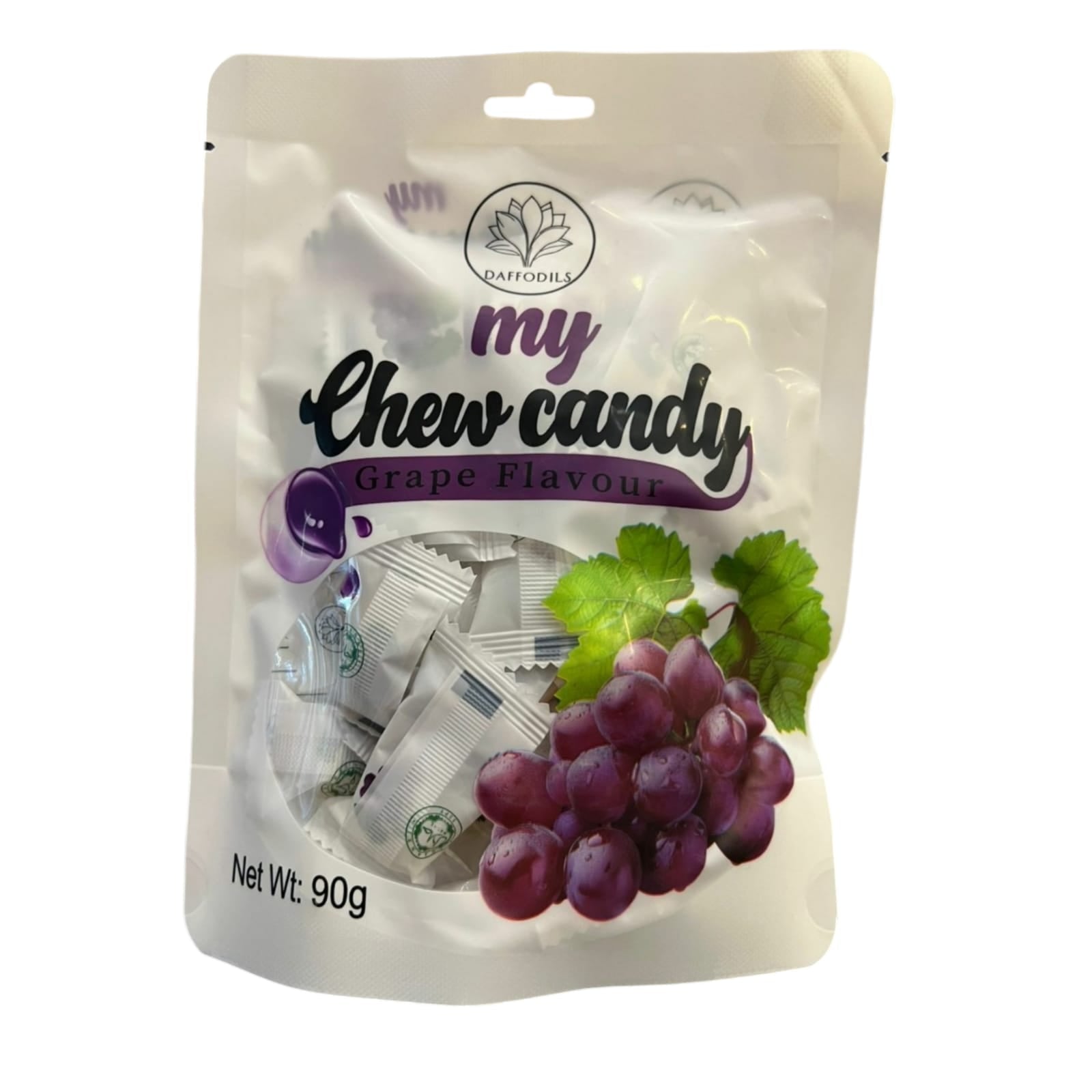 Daffodils Chew Candy Fruit Bundle (5-Pack) – Mango, Lychee, Grape, Strawberry & Blueberry Soft Chews (90g x 5 - 450G)