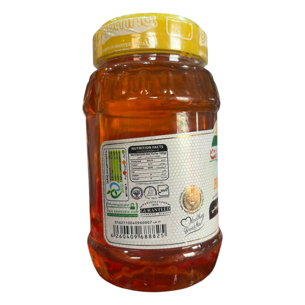 Kesht Chin Premium Natural Persian Honey – 100% Pure Mess-Free Squeeze Bottle (1 KG) | Raw Golden Nectar for Healthy Breakfasts